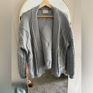 Taylor Swifts The Tortured Poets Department Gray Cardigan M/L